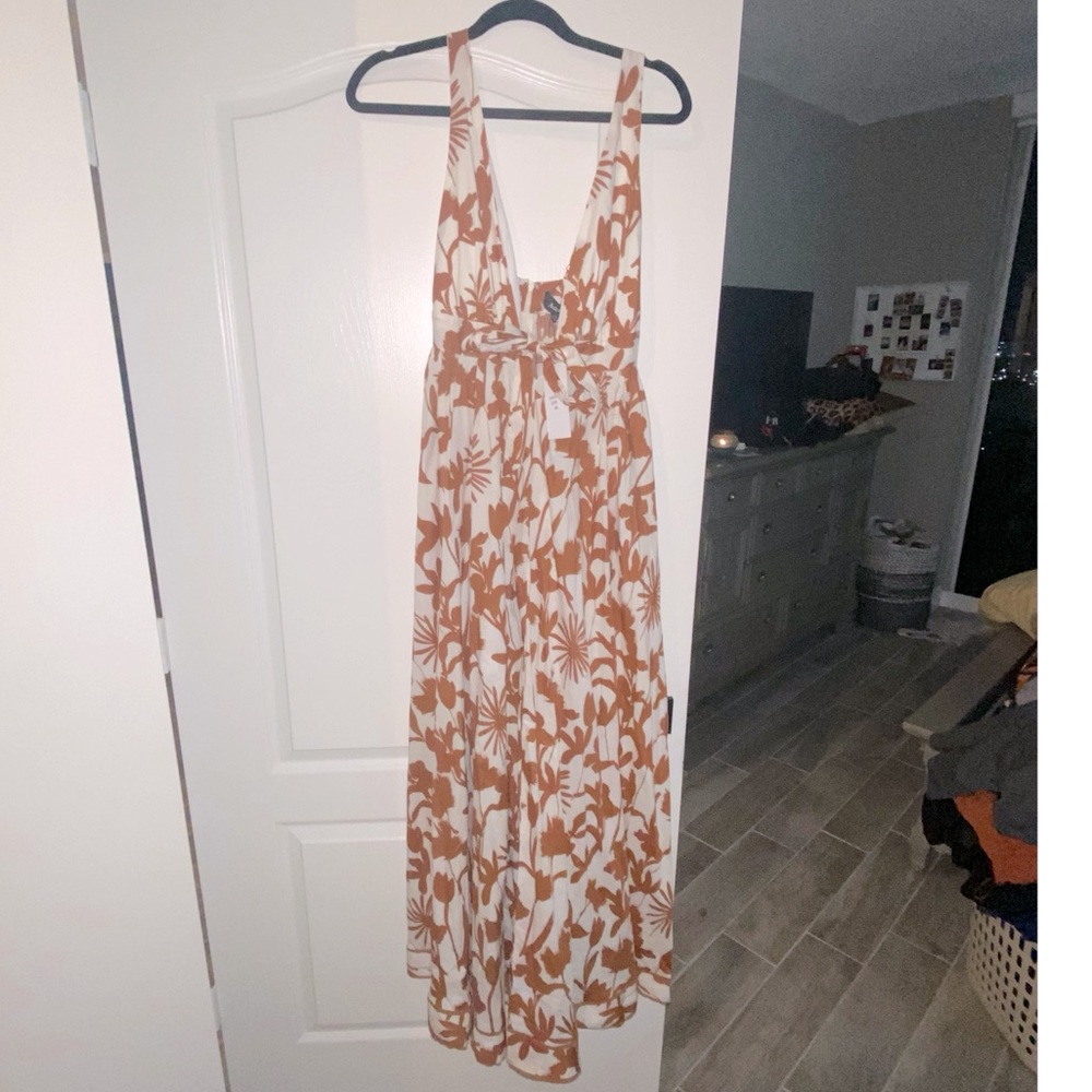 Brand new with tags white and brown maxi dress